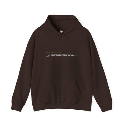 Git Dressed Hoodie — Programming Sweatshirt with 'git' Commit Code Design