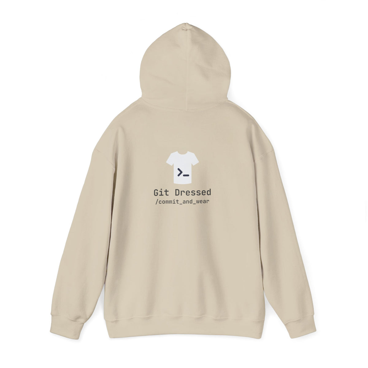 Git Dressed Hoodie — Programming Sweatshirt with 'git' Commit Code Design