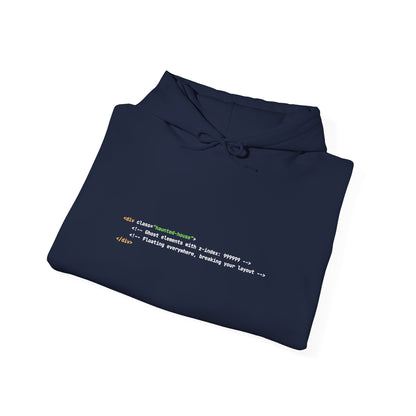 Git Dressed Hoodie — Programming Sweatshirt with 'git' Commit Code Design