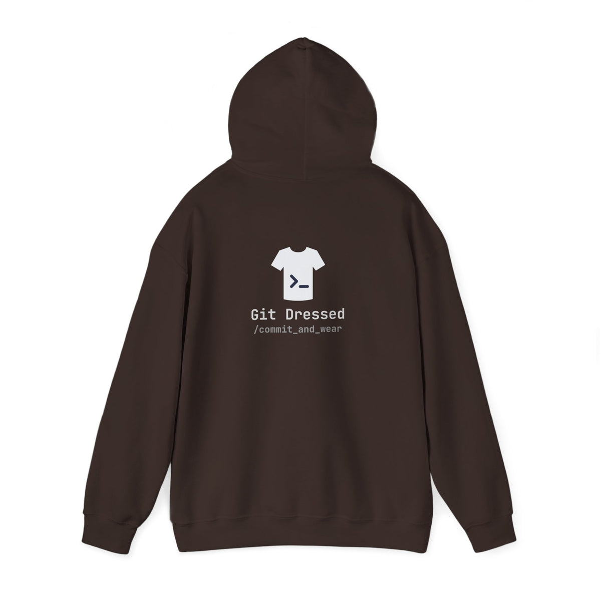 Git Dressed Hoodie — Programming Sweatshirt with 'git' Commit Code Design