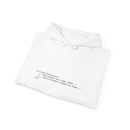 Git Dressed Hoodie — Programming Sweatshirt with 'git' Commit Code Design