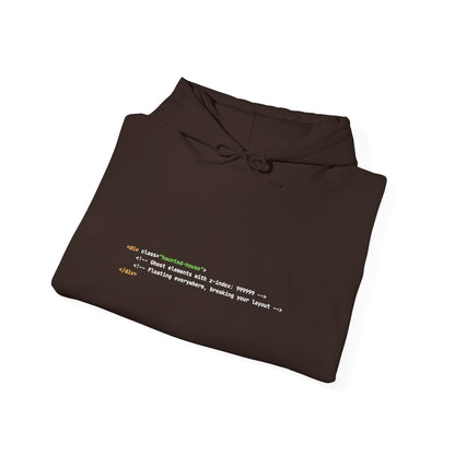 Git Dressed Hoodie — Programming Sweatshirt with 'git' Commit Code Design