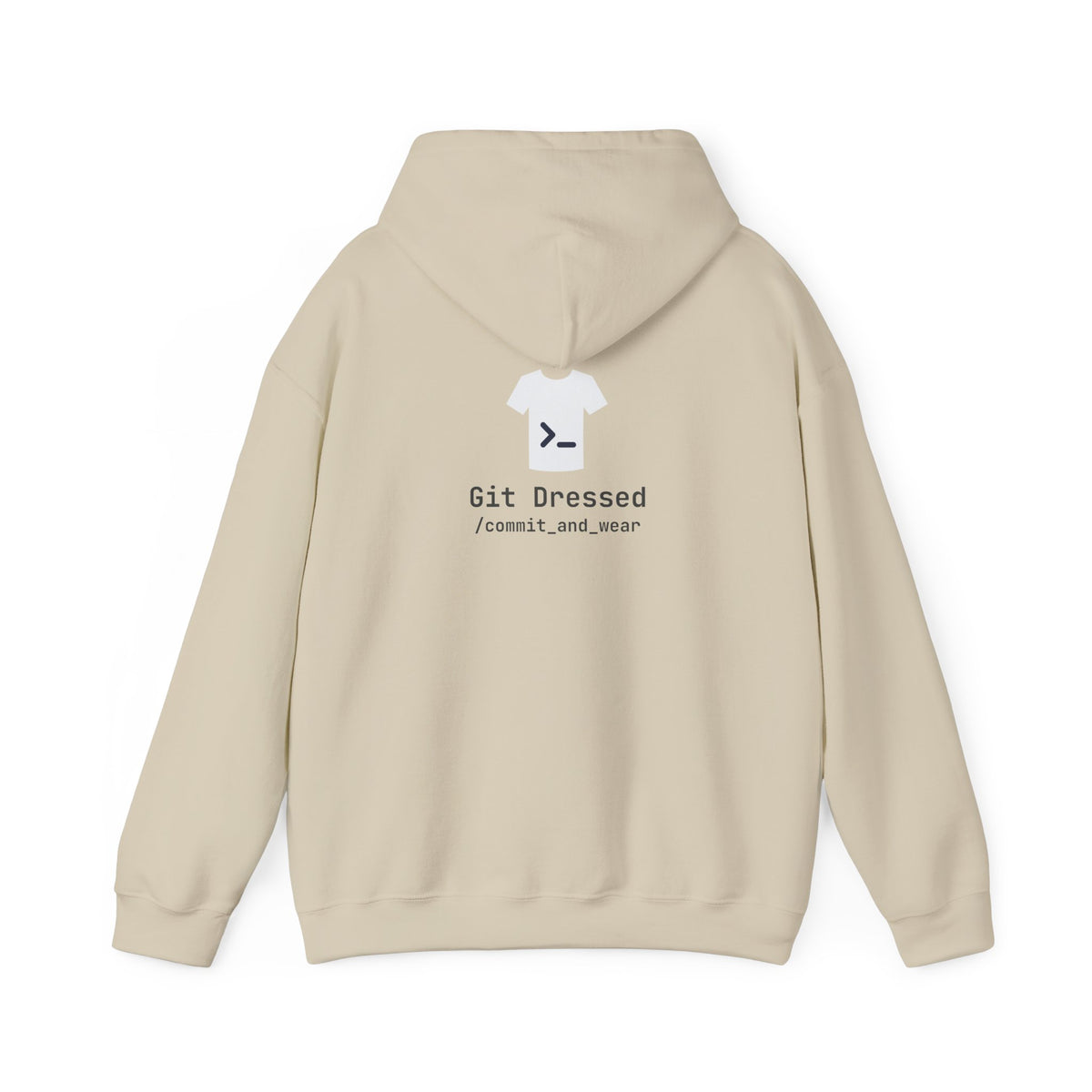 Git Dressed Hoodie — Programming Sweatshirt with 'git' Commit Code Design