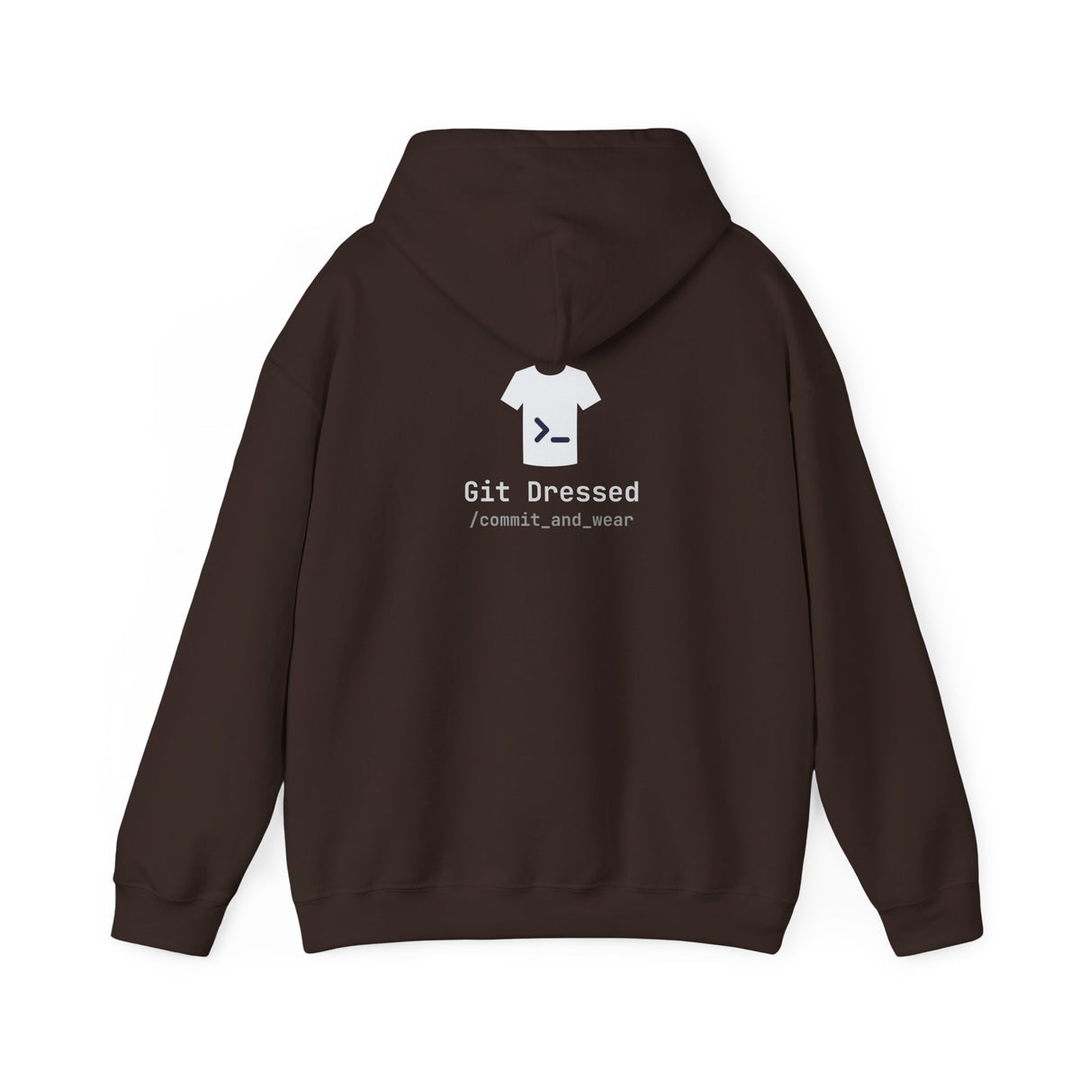 Git Dressed Hoodie — Programming Sweatshirt with 'git' Commit Code Design