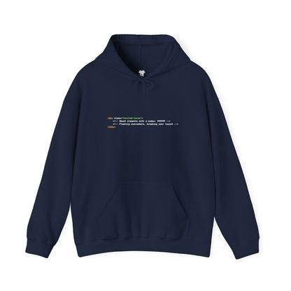 Git Dressed Hoodie — Programming Sweatshirt with 'git' Commit Code Design