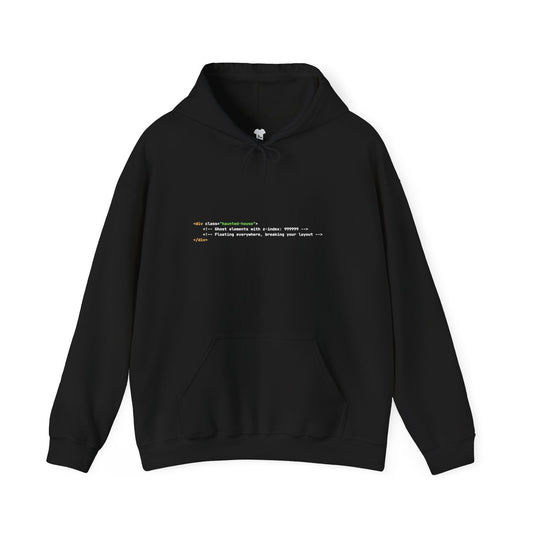 Git Dressed Hoodie — Programming Sweatshirt with 'git' Commit Code Design