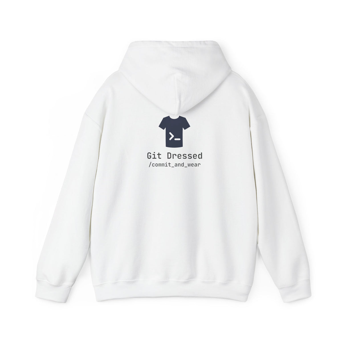 Git Dressed Hoodie — Programming Sweatshirt with 'git' Commit Code Design