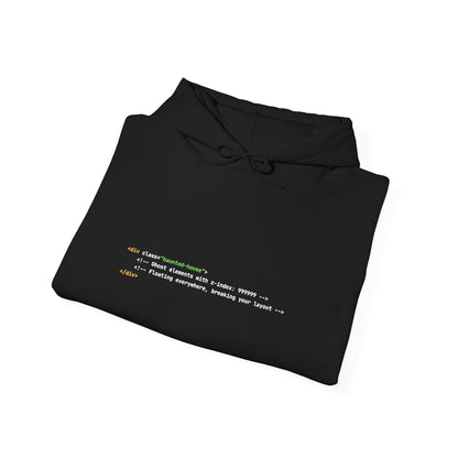 Git Dressed Hoodie — Programming Sweatshirt with 'git' Commit Code Design